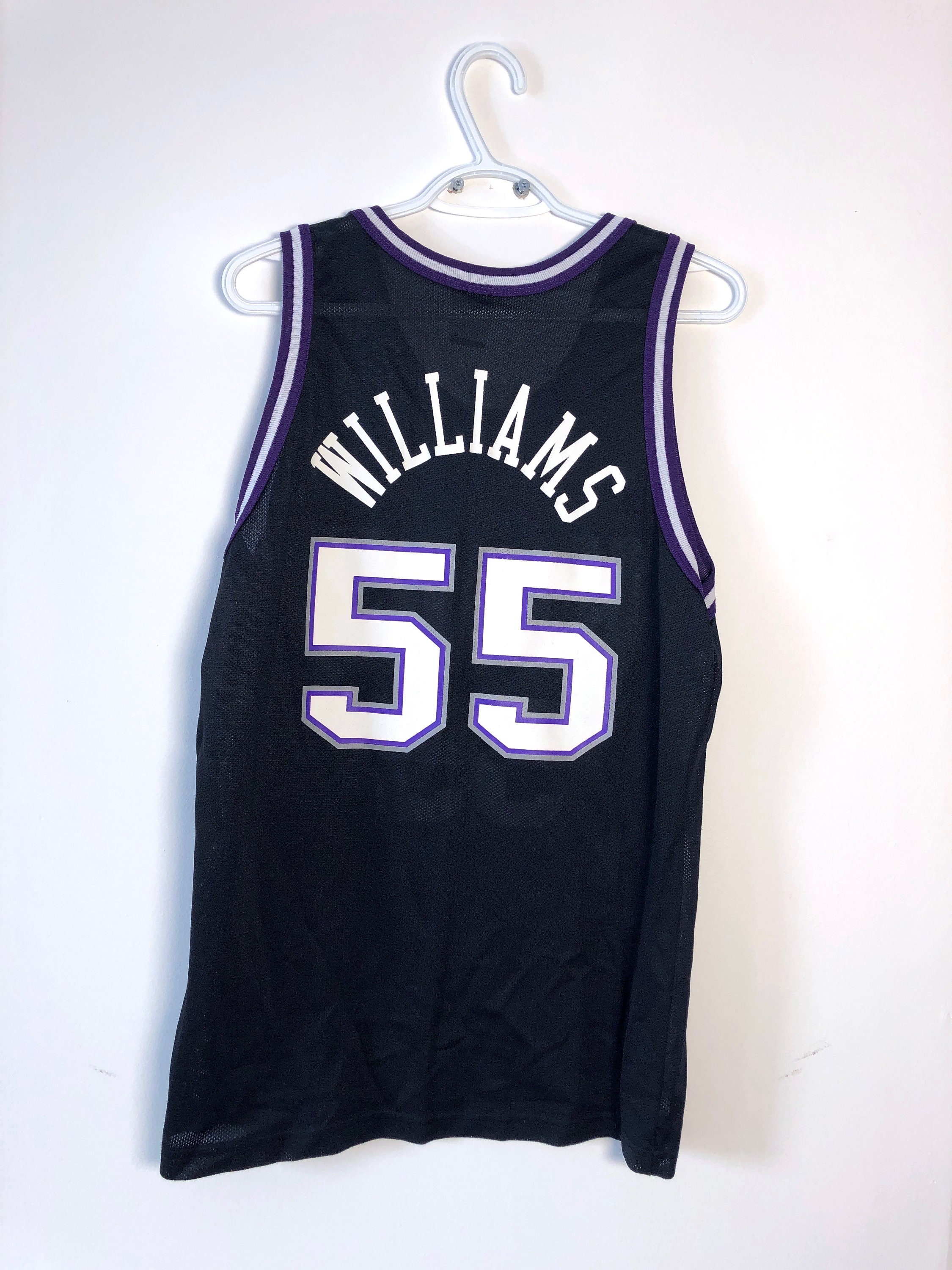 Nike, Shirts, Vintage Jason Williams Nike Sacramento Kings 2xl White  Purple Stitched Jersey
