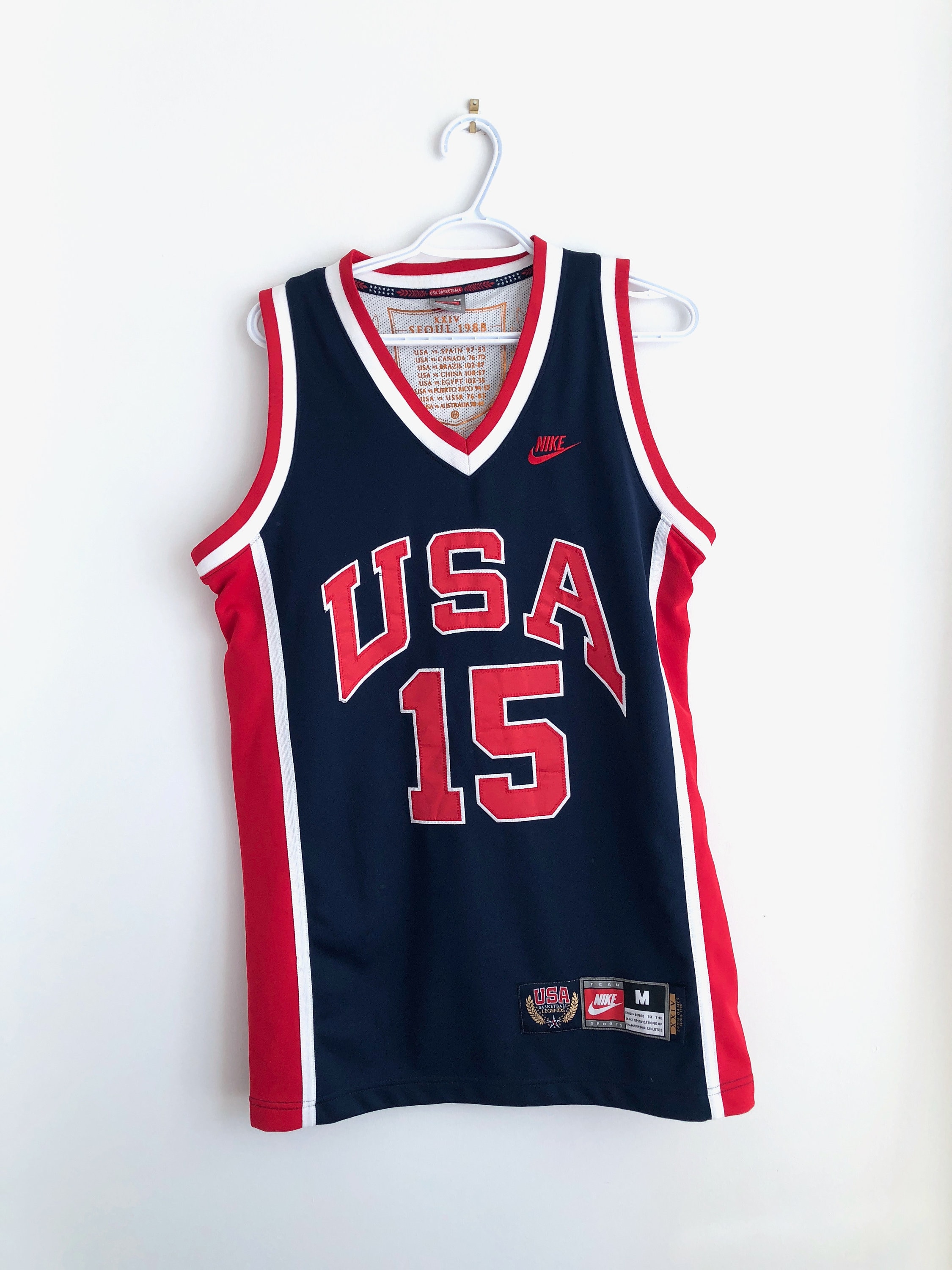 Rare NIKE Larry Bird USA Basketball Olympic Dream Team Jersey Shirt XXL