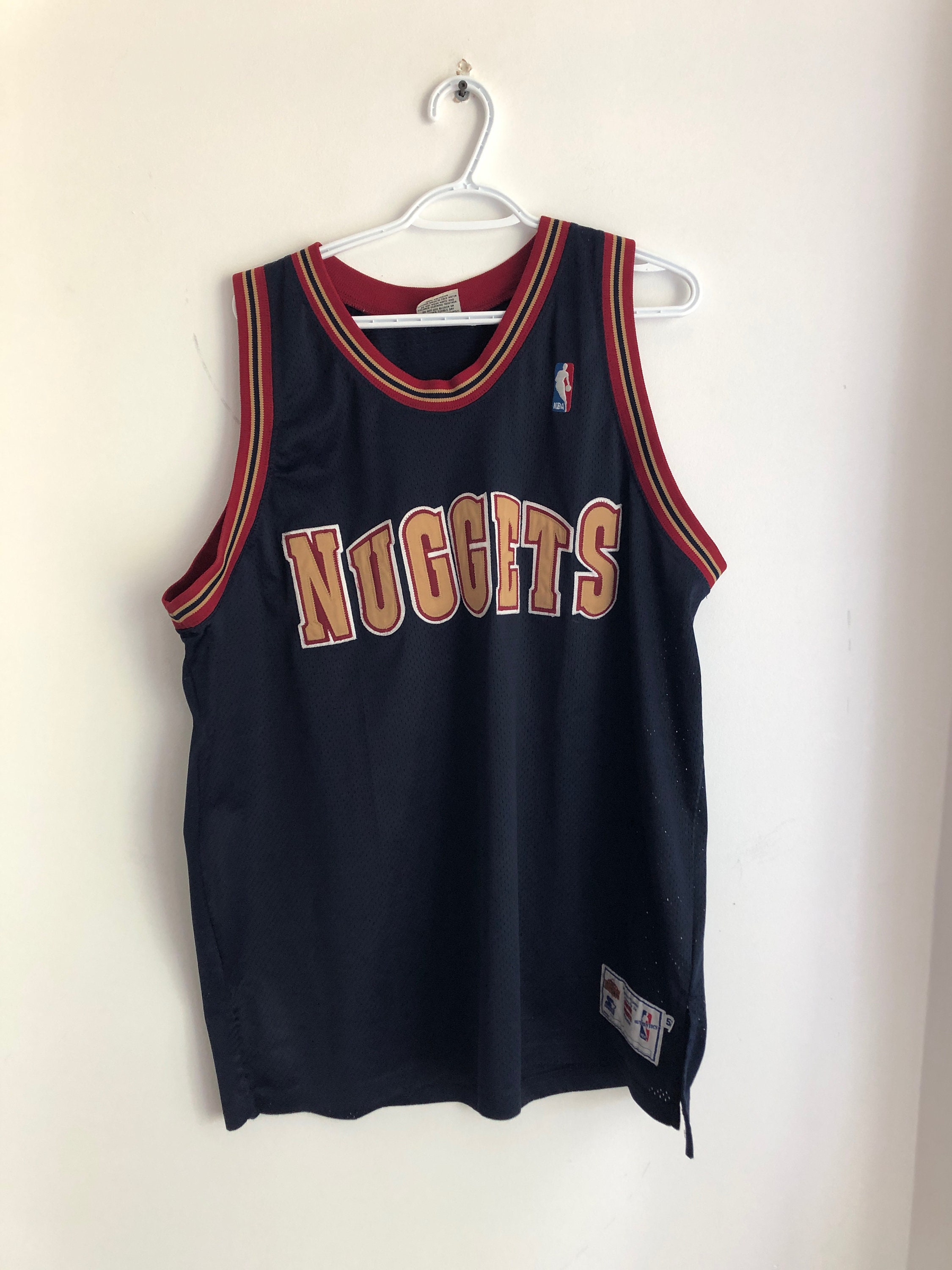 Camiseta de baloncesto auténtica de inicio vintage de los Denver Nuggets  (52), image size:2250x3000