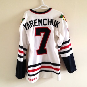 90s Eric Daze Chicago Blackhawks Starter NHL Jersey Size Large