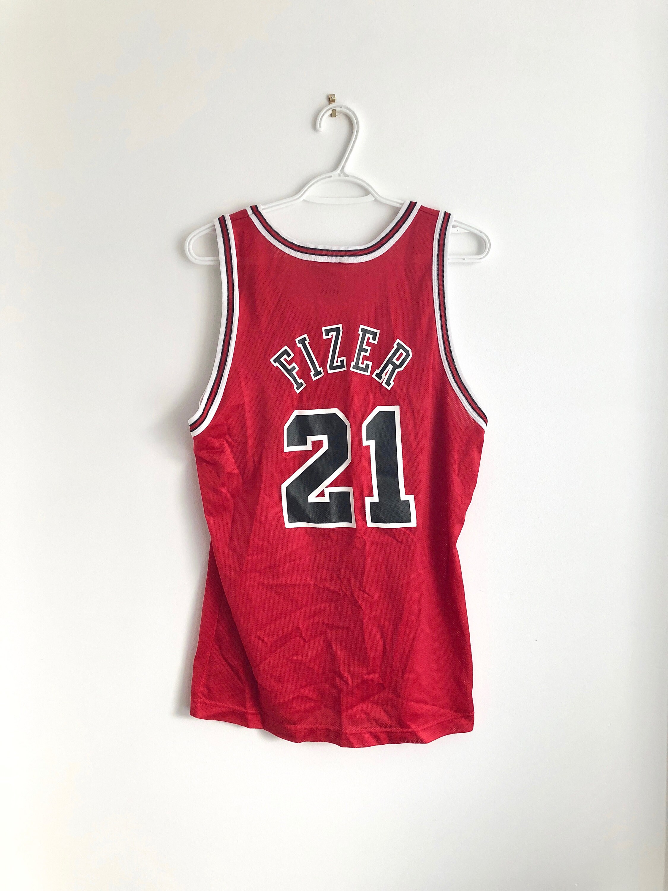 Marcus Fizer Chicago Bulls Vintage Champion Basketball Jersey 