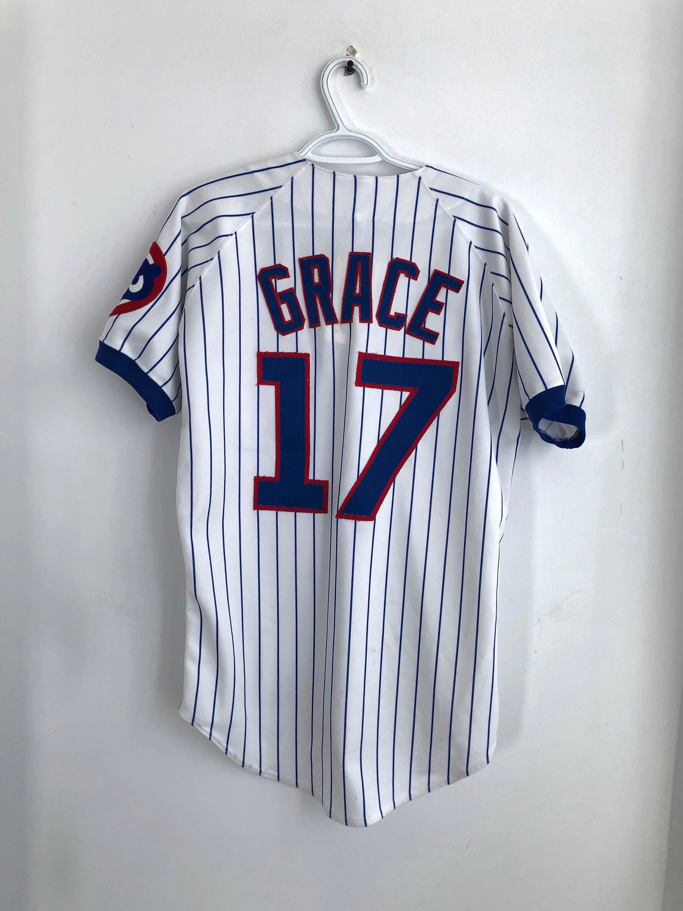 Mark Grace Chicago Cubs Vintage Russell Athletic Diamond Collection Baseball Jersey (40)