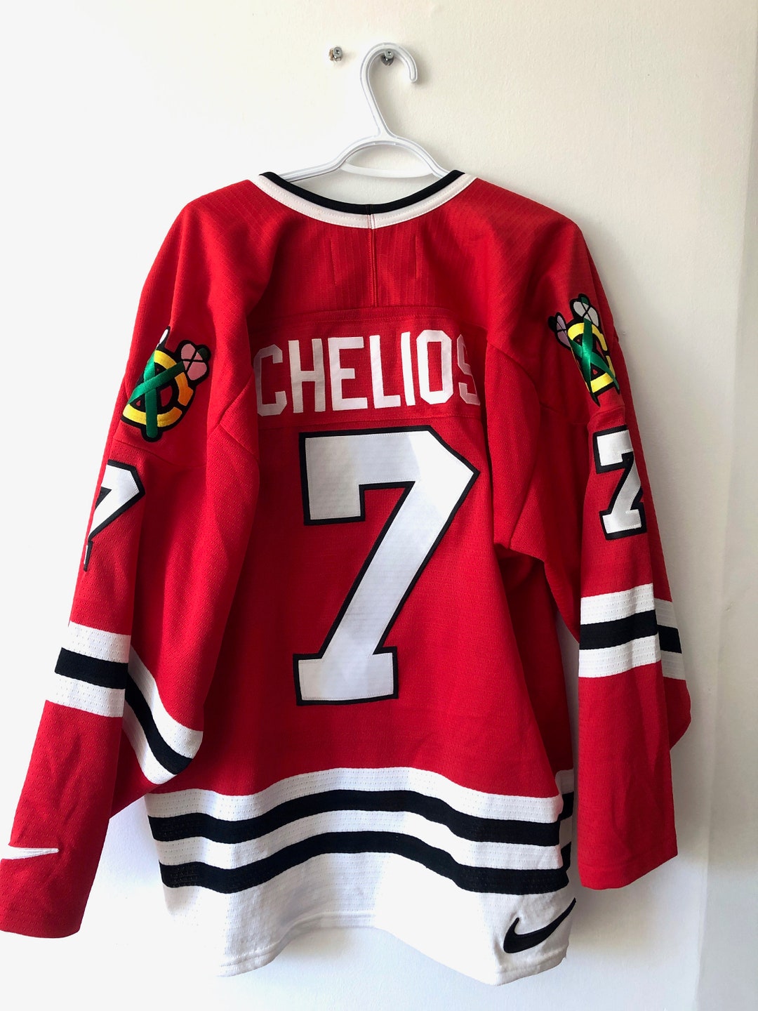 Chris Chelios Vintage Chicago Blackhawks Nike Hockey Jersey (L)