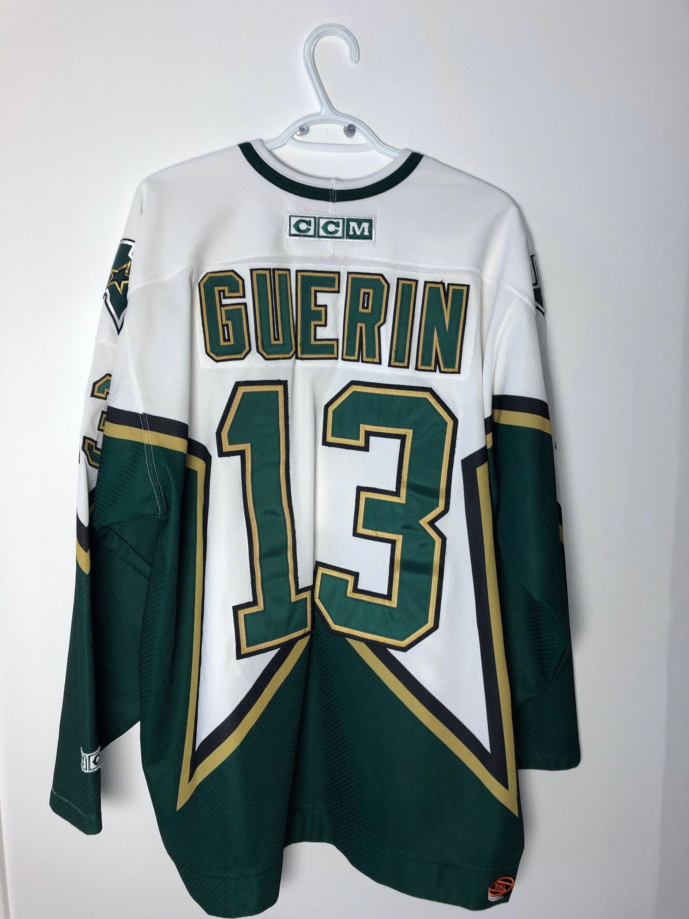 Vintage CCM Dallas Stars Bill Guerin Green NHL Hockey Jersey XL