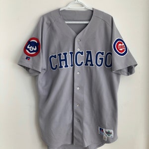 Russell Athletic, Shirts & Tops, Russel Athletic Boy White Chicago Cubs  Pinstripe V Neck Mlb Jersey Youth L 416