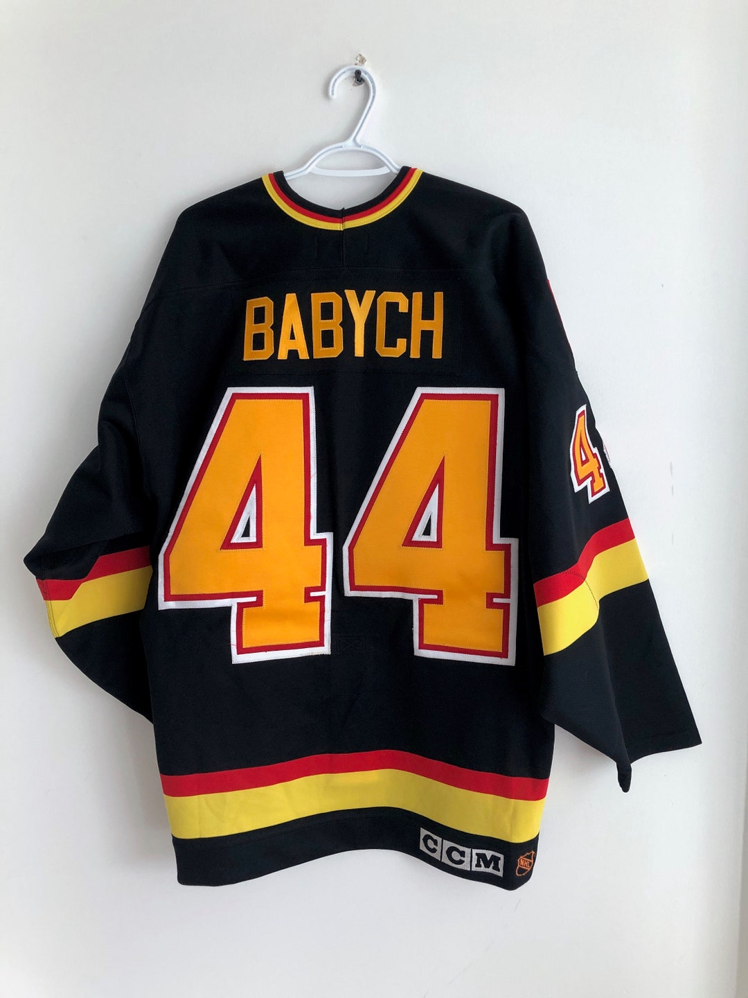 CCM NHL Vancouver Canucks Vintage #44 Dave Babych 'Flying Skate' Jersey