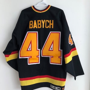 Best Selling Product] Personalize Name and Number Vintage 1970's 80's  Vancouver Canucks Flying V hockey jersey Full Printing Shirt