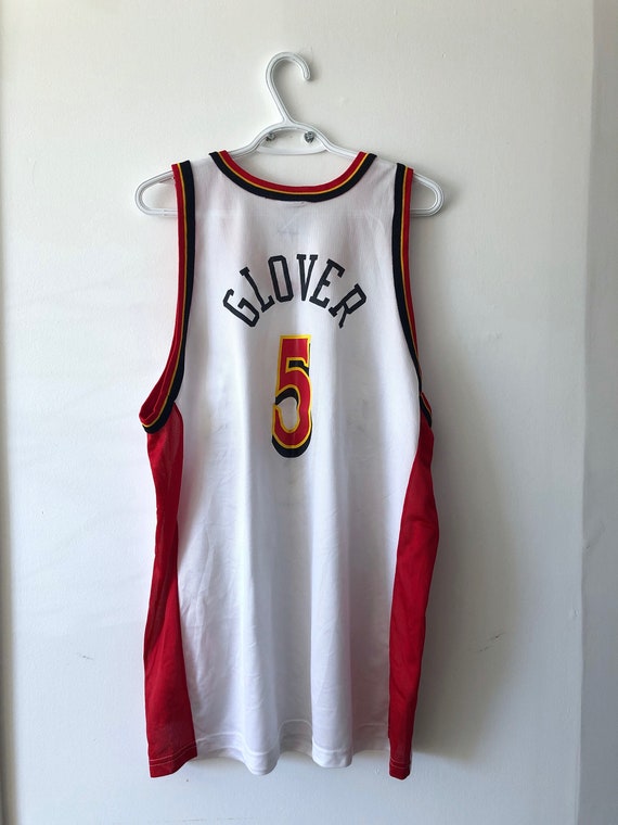 Dion Glover Vintage Atlanta Hawks Champion Basketball Jersey 48