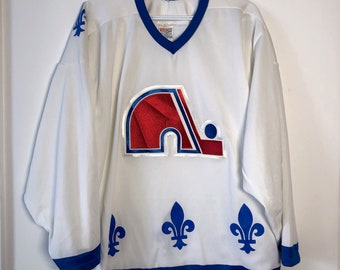 Quebec Nordiques CCM Vintage 1992 Air Force Blue Replica NHL Hockey Je