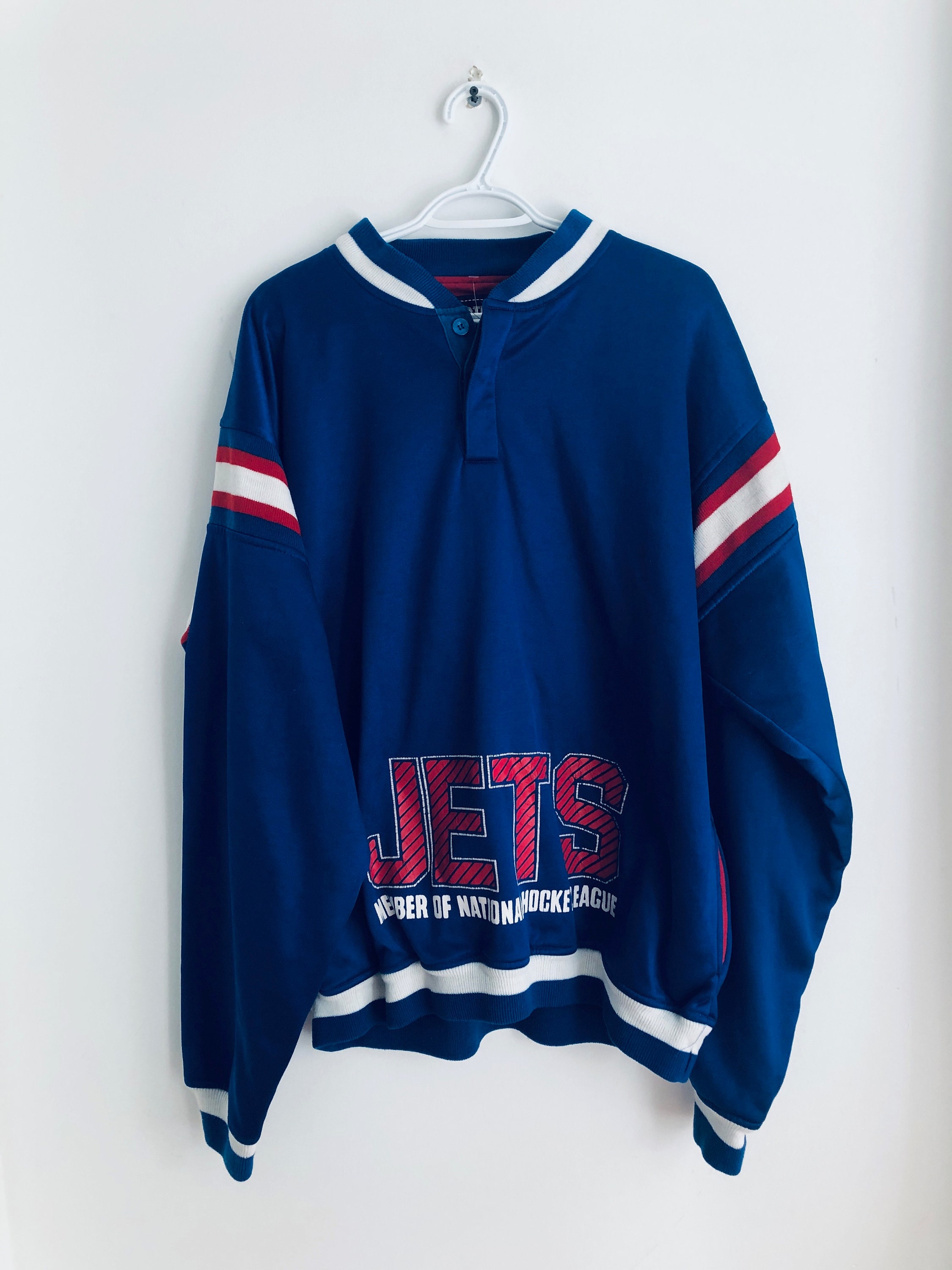 NHL Winnipeg Jets Vintage 1990's Player Shooter Logo Hockey Felt Pennant