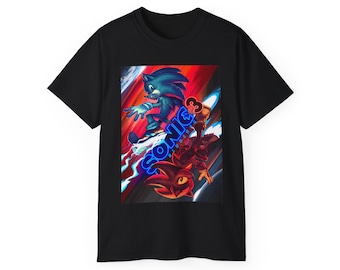 Sonic and Shadow, Sonic 3 themed, movie shirt, video game art