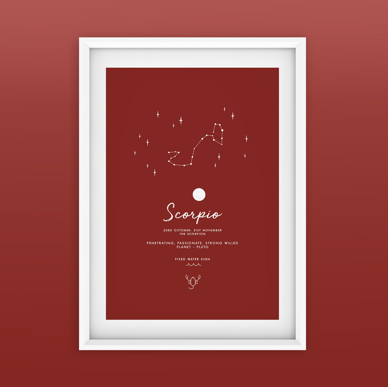 Scorpio Art Print Astrology Wall Art Star Sign Print Zodiac Etsy UK