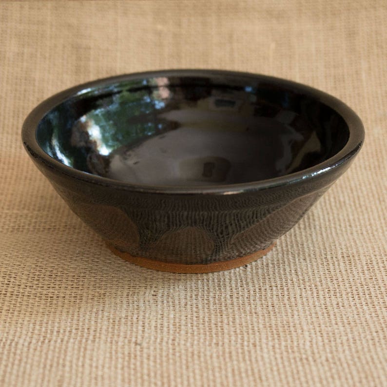 glossy black and brown various handmade ceramic cerealsouprice bowls