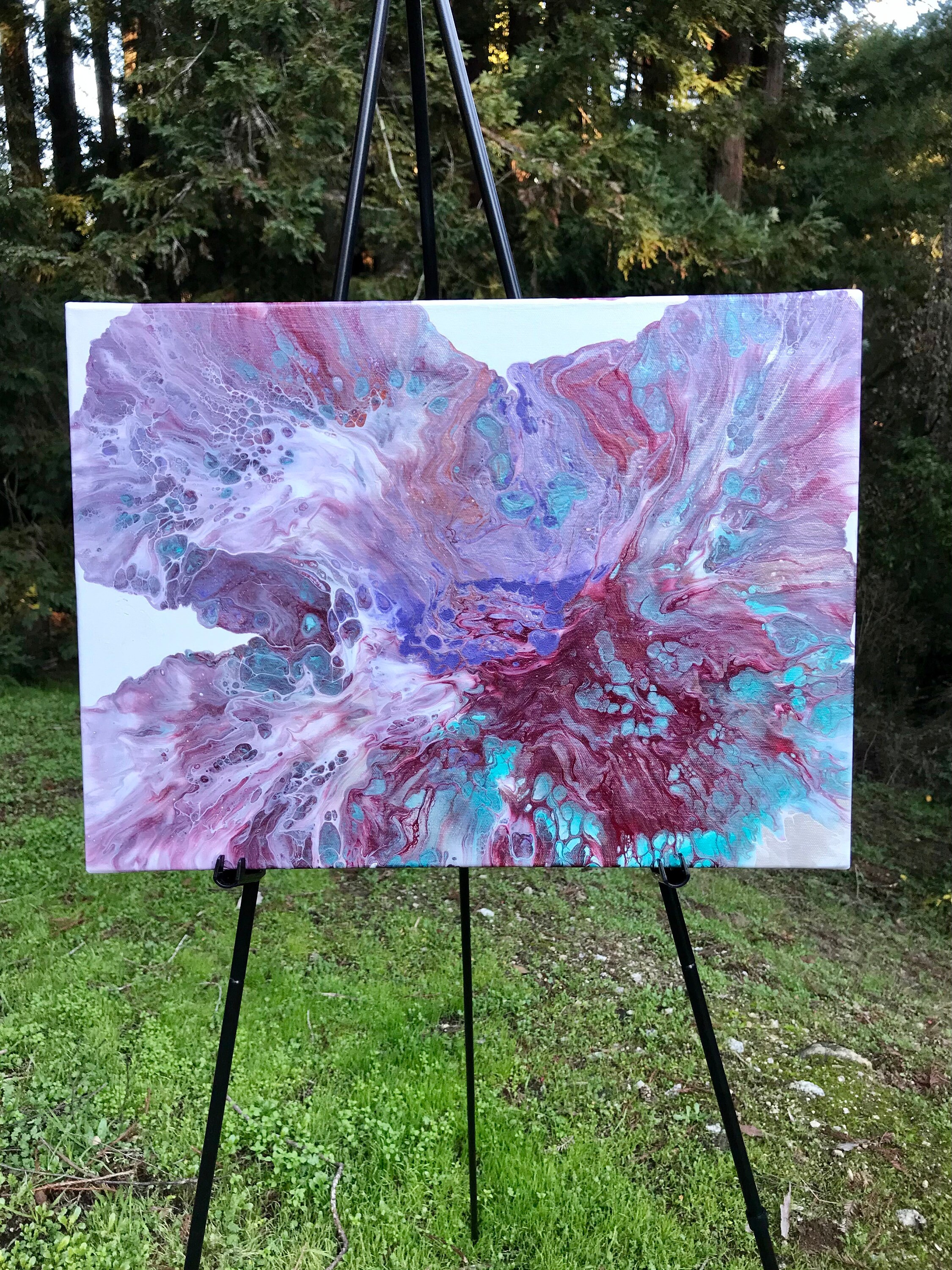 Original Painting 19" x 14" x 1.75" Beautiful movement and color, Get swept away in this piece