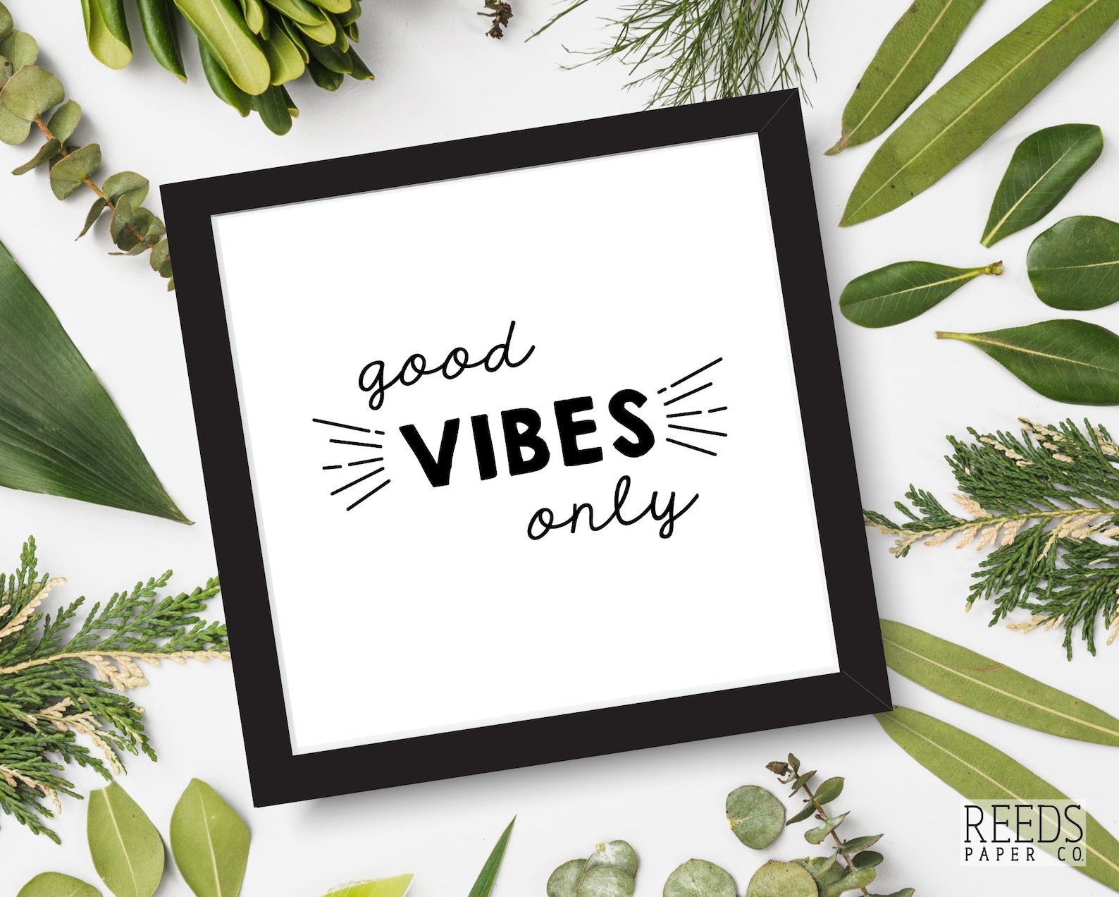 Good Vibes Only Wall Art // Printable Minimalist Quote - Etsy