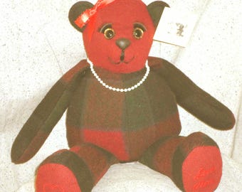 16 inch Memory Bears made from your supplied clothing (FREE Personalization on the feet)  FREE SHIPPING! Keepsake memory bear.