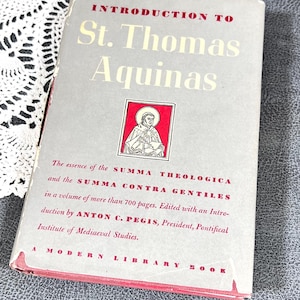 Introduction to St. Thomas Aquinas - A Modern Library Edition 1948 Vintage Book