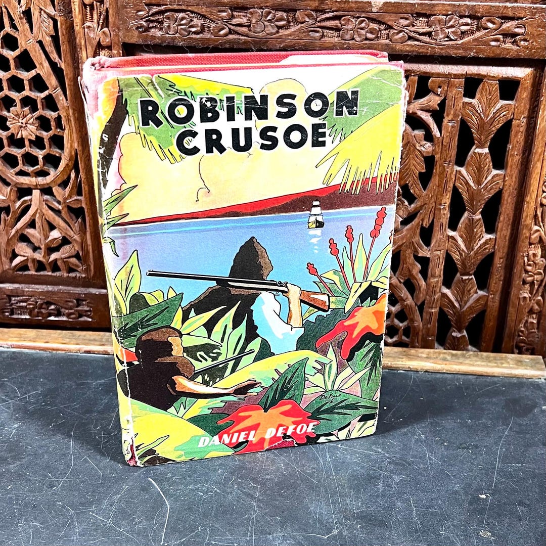 Vintage Book, Robinson Crusoe by Daniel Defoe Published Goldsmith - Etsy