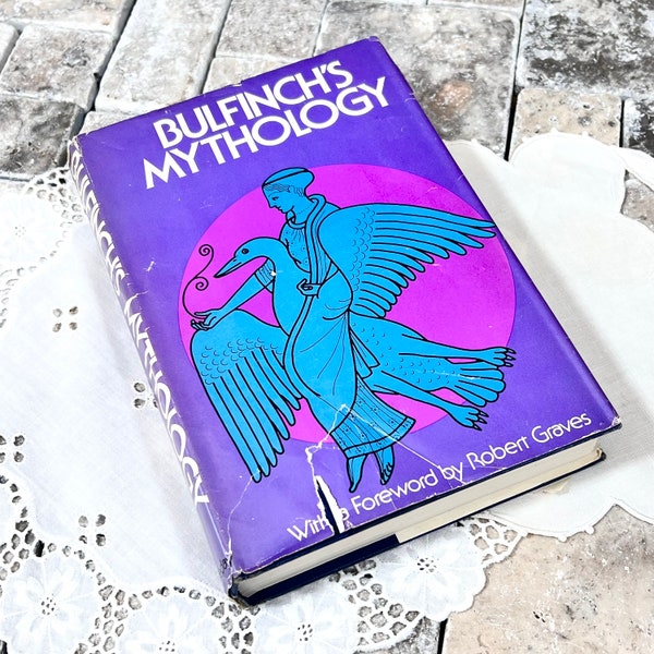 Vintage Book on Myths - Bulfinch's Mythology The Age of Fable - Color Illustrations - 1968 Roman Greek Norse Myths Folklore Historical