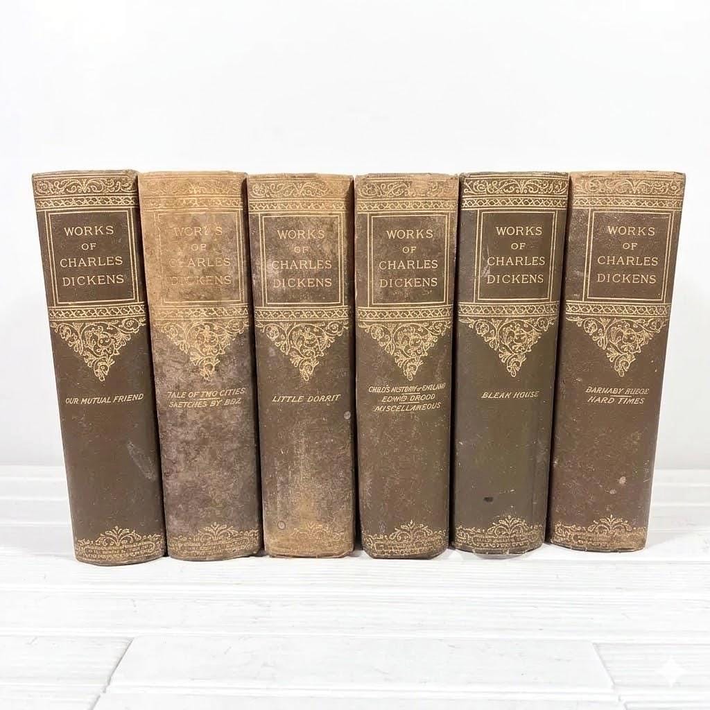 Set of Vintage Charles Dickens Works - Etsy