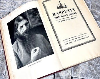 1928 Vintage Book Pre Revolution Mystic and Faith Healer to the Tsar and Tsarina - Rasputin, the Holy devil