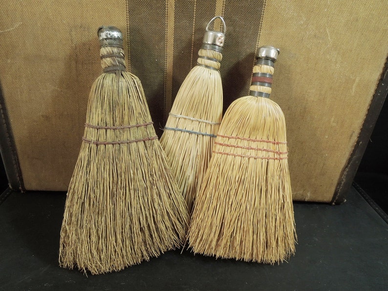 Hanging Wall Art Country Cottage Rustic Display Cleaning Prop 3 Whisk Brooms Vintage Farmhouse Decor