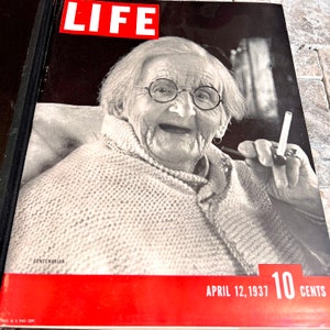 1937 Life Magazine’s April 12 to June 21 Bound Collection - Vintage Pre War Depression Era  - Mid Century Advertising, Articles
