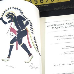 Rare American Indian Dance Steps Vintage 1931 How To Guide Book Illustrated Color and B/W - Pueblo Tribes History, Dancing, Celebrations