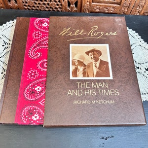 Vintage 1973 Book Will Rogers The Man and His Times - Slipcase Edition - Literature Reading History Culture