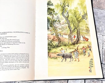 Art Book Contemporary Chinese Painting - 1961 Vintage Hardcover Book - Color and B/W Artwork Prints