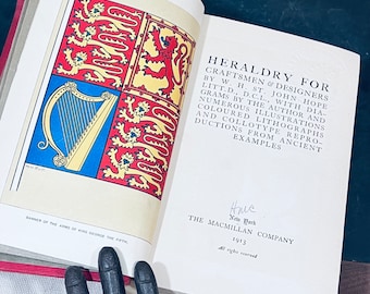 1913 Heraldry of Craftsmen Antique Book - Rebound Ex. Library - Artistic Crafts Series of Technical Handbooks - Historic Research