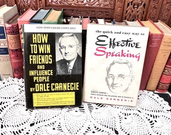 Books by Dale Carnegie - How to Win Friends 1964 or Effective Speaking 1972 - Vintage Books - How To Self Improvement