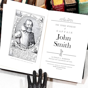 Vintage History Book -  The Three Worlds of Captain John Smith - 1964 Biography English Early American Jamestown, Virginia