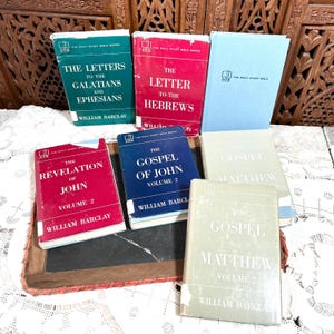 Stack of Religious Books - Apostles and Other Writings - Gospel of John & Matthew, - Letters to Galatians and More - Vintage