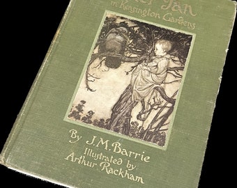 1927 Peter Pan in Kensington Gardens by J. M. Barrie - Vintage / Antique Fantasy Children's Book - Drawings Arthur Rackham