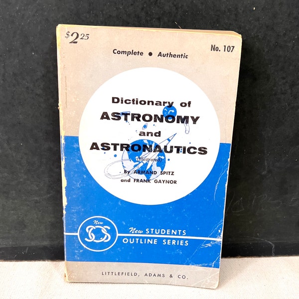 Space Dictionary of Astronomy and Astronautics Illustrate Paperback   Vintage Paperback Book 1960 - Outer Space, Stars, Planets Solar System