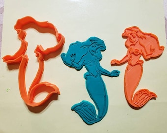 Ariel Cookie Cutter//Little Mermaid//Fondant Cutter//Playdoh Cutter