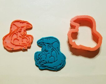 Ariel Cookie Cutter//Little Mermaid//Fondant Cutter//Playdoh Cutter