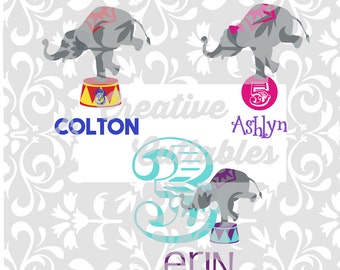 Download Circus Elephants Svg Etsy PSD Mockup Templates