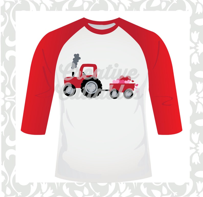 Download SVG Valentine Tractor Hearts designs for Silhouette or ...