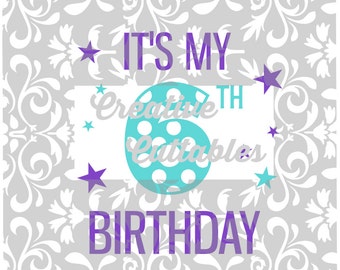 6º cumpleaños con lunares para Silhouette u otros cortadores artesanales (.svg/.dxf/.eps)
