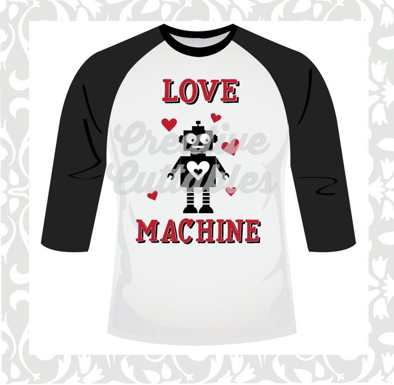 Download Robot SVG Valentine Love Machine designs for Silhouette or ...