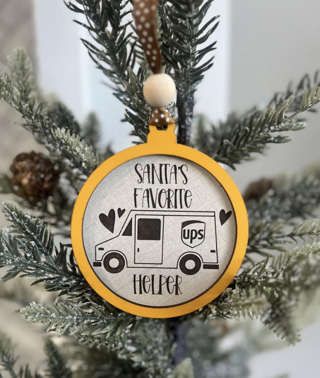 UPS Driver - Thank You - Delivery Carrier - Christmas Ornament ...