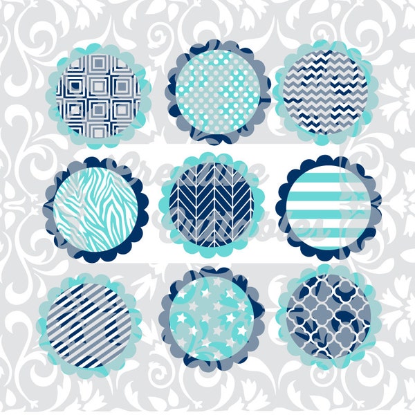 Patterned Circles for use with Silhouette or other craft cutters (.svg/.dxf/.eps)