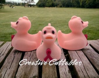 Cruise Ducks 3D Printed  duck for cruises; Color: Pink Cancer Awareness