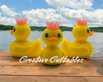Patos de crucero: Pato impreso en 3D para cruceros, Pato de cumpleaños, Pato Tiara, Pato Princesa, Pato Reina