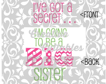 Sibling Shirts Big Sister Chevron Stripe Polka Dot for  Silhouette or other craft cutters (.svg/.dxf/.eps)