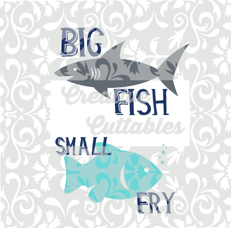 Download Father's Day SVG Big Fish Small Fry Sibling Shirts Big | Etsy