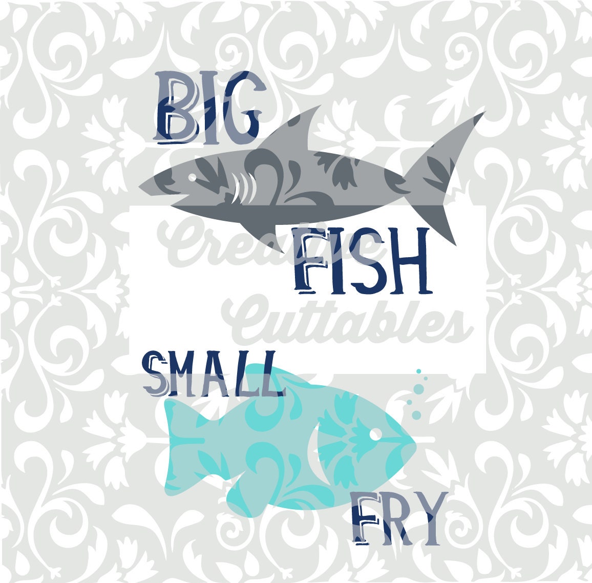 Download Father S Day Svg Big Fish Small Fry Sibling Shirts Big Etsy