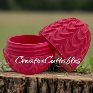 Easter Eggs, 3D Printed Egg Container, Fillable Easter Egg, Custom Threaded Easter Egg, Style: Wavy